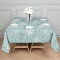 thumbnail image 3 of Floral 60" Square Waterproof Tablecloth, Floral Print Polyester Table Cover, 3 of 6