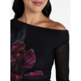 thumbnail image 4 of Madden NYC Women’s Asymmetrical Mesh Top with Long Sleeves, Sizes XXS-XXL, 4 of 5
