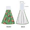 thumbnail image 3 of Yayeee Kitchen Hanging Hand Towels Set of 2 with Loop Bathroom Absorbent Tie Towel, American Footballs, 3 of 7