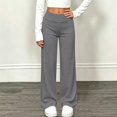 thumbnail image 2 of HAOTAGS Girls Sweatpants (5-15) Elastic Waist Wide Leg Sport Long Pants Dark Gray Size 7, 2 of 9