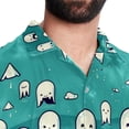 thumbnail image 5 of Tiny teeth Men's Short Sleeve Casual Printed Button Down Beach Shirt - Summer Hawaiian Top, 5 of 6