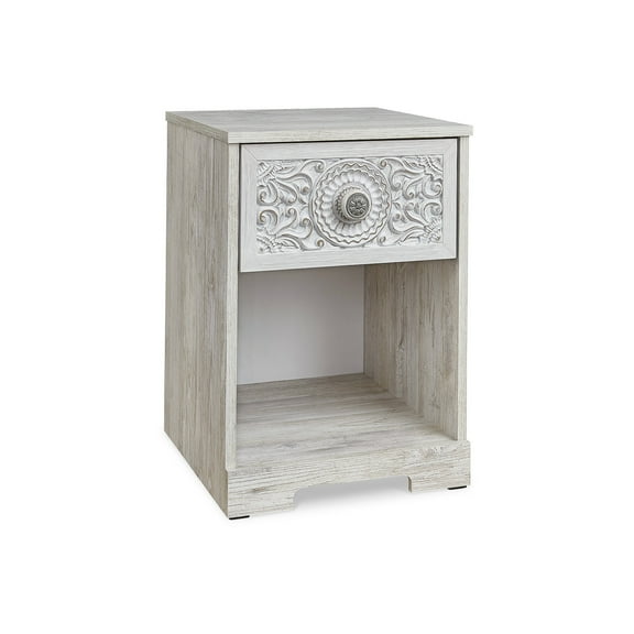 Signature Design by Ashley Paxberry 1 Drawer Nightstand Whitewash