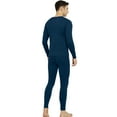 thumbnail image 5 of Fshiont Mens Thermal Underwear Set Fleece Lined Long Johns Base Layer Winter Clothes Top Bottom Elasticity​ Navy 2XL, 5 of 5
