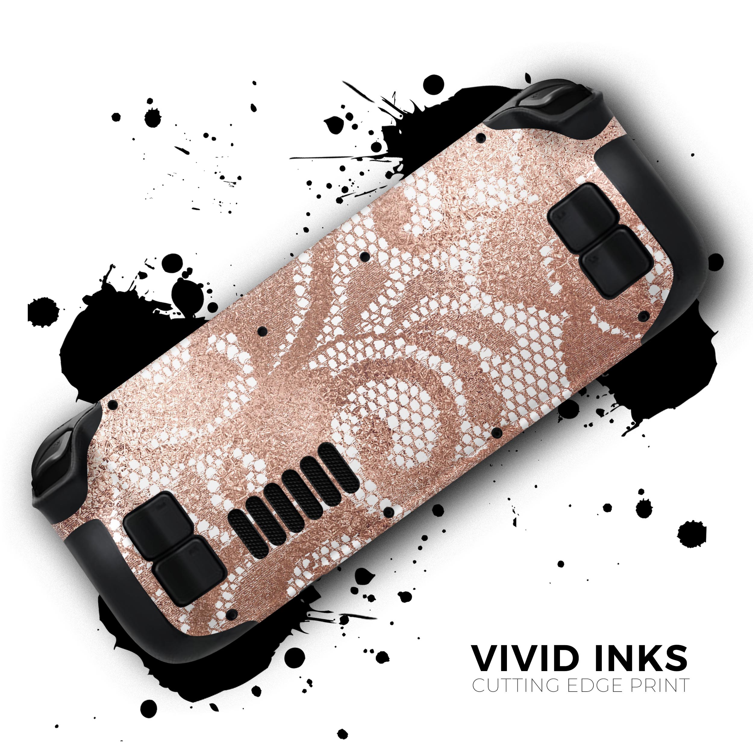 Design Skinz - Compatible With Steam Deck - Skin Decal Protective Scratch Resistant Removable Vinyl Wrap Cover Pink Green Watercolor Floral