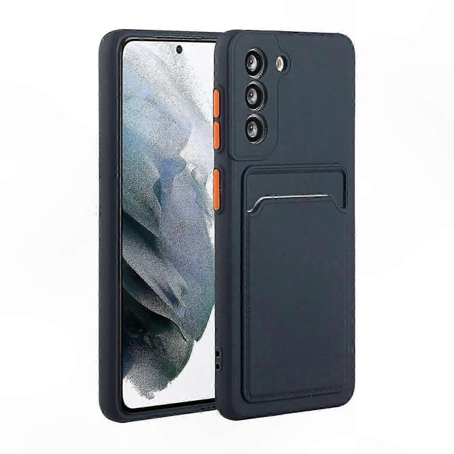 Dark Blue Shockproof TPU Case with Card Slot for Galaxy S21+ 5G Phone Protector Cover