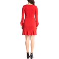 thumbnail image 2 of Karen Kane Robe Sienna pour Femmes, Rouge, Large, 2 of 2