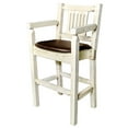 thumbnail image 3 of Homestead Collection Counter Height Captain's Barstool - Saddle Upholstery, Ready to Finish, 3 of 3