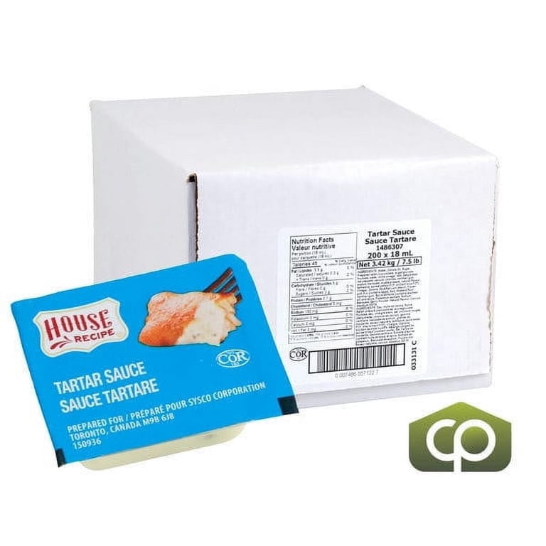 House Recipe Cl Sauce Tartar Cup, 18 ml, Bulk Size (200/Case) - Perfect for  Seafood Dishes and Dips - Walmart.com