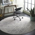 thumbnail image 2 of SAFAVIEH Hanna Riley Diamond Area Rug, Ivory/Light Grey, 6'7" x 6'7" Round, 2 of 8