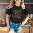 thumbnail image 2 of SXcggal One Mode Enfants T-Shirt Décontracté Imprimé Col Rond Manches Courtes Ample Mignon Confortable Beaux Hauts Filles, 2 of 4