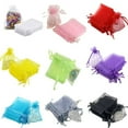 thumbnail image 5 of Norbi 50Pcs 2.8"x3.6"(7x9cm) Sheer Drawstring Organza Jewelry Pouches Wedding Party Christmas Favor Gift Bags, 5 of 8