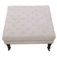 thumbnail image 7 of Spirit up Art 34" Wide Fabric Tufted Square Cocktail Ottoman in Light Gray, 7 of 7