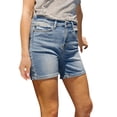 thumbnail image 2 of IDALL Jean Shorts High Waisted Jeans Womens Casual Fashion Slim Pockets Shorts Jeans Shorts Womens Shorts Casual Denim Shorts Women Light Blue 2XL, 2 of 9