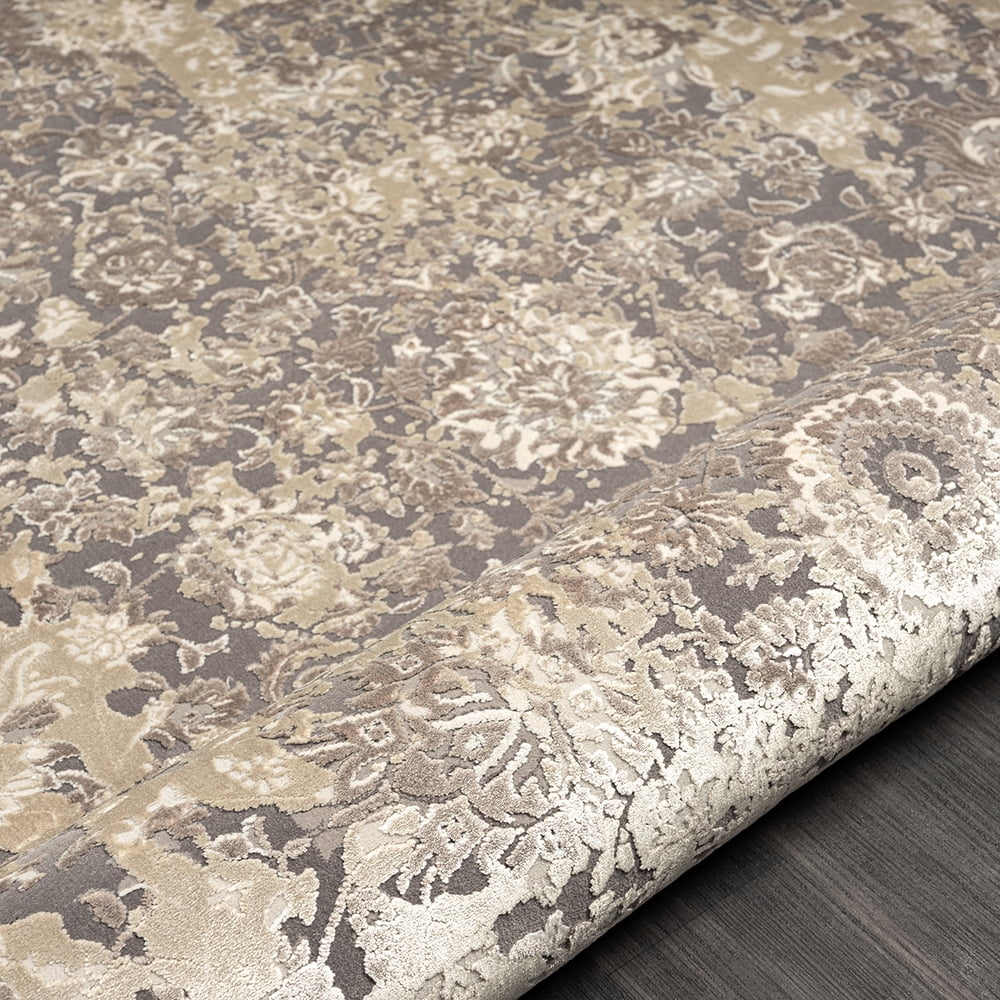LR Home Ox Bay Cherry Floral/Botanical Classic/Traditional Luxelon Blend Indoor Area Rug, 7'9" x 9'9"