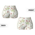 thumbnail image 3 of Sikiie Roses Flowers Print Workout Shorts Women Scrunch Butt Gym Shorts Seamless High Waist Tummy Control Yoga Biker Athletic Shorts, 3 of 5