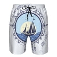 thumbnail image 4 of Yiaed Not All Who Wander Are Lost2 Print Men's Swim Trunks with Lining Quick Dry Sports Shorts Beach Shorts Boardshorts-, 4 of 5