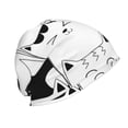 thumbnail image 4 of Kll Doodle Cute Cat Winter Fall Beanie Knit Hats For Men & Women - Warm & Soft Stylish Toboggan Caps For Cold Weather, 4 of 9