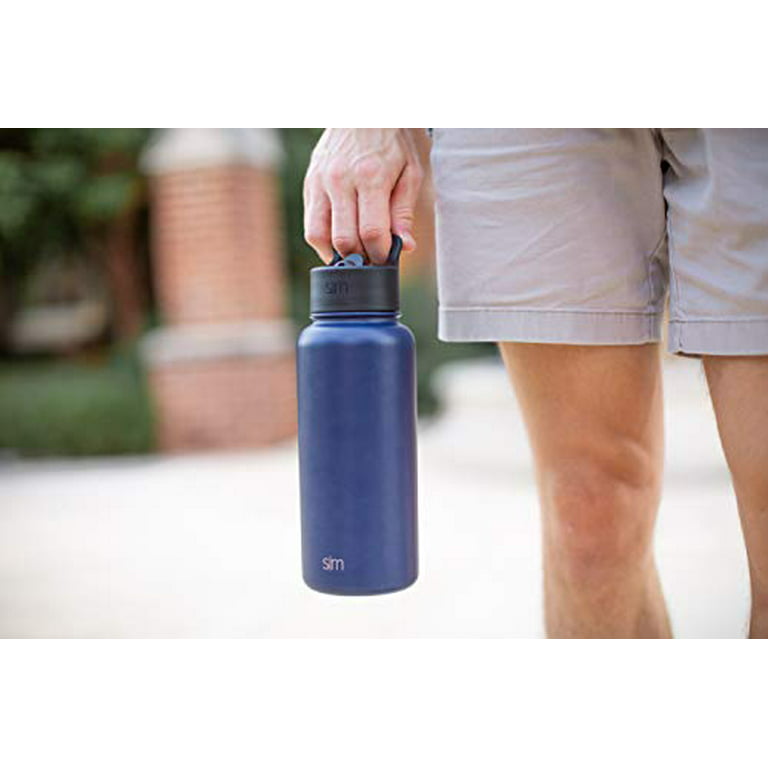Simple Modern Summit Insulated Stainless Steel Water Bottle with Straw Lid - Midnight Black - 32 fl oz