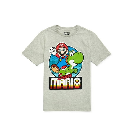 Mario Boys Joyriding T-Shirt with Short Sleeves, Sizes 4-18