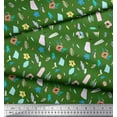 thumbnail image 3 of Soimoi Green Heavy Canvas Fabric Brush Stroke & Artistic Floral Printed Craft Fabric by the Yard 58 Inch Wide, 3 of 3