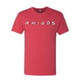 thumbnail image 2 of Friends Amigos Parody Pop Mens Premium Tri Blend T-Shirt, Vintage Red, Medium, 2 of 3