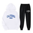 thumbnail image 2 of California Hoodie and Sweatpants Set for Women Fall Winter Hooded Sweatshirt and Jogger 2 Piece Set Women's Tracksuit, 2 of 5