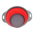 thumbnail image 2 of Fruit Colander, Washing Basket Save Space  For Kitchen For Restaurant Red Small, 2 of 8