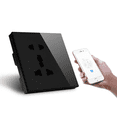 thumbnail image 2 of Adecuado para el enchufe inteligente con wifi Graffiti, panel de vidrio templado, hogar inteligente, interruptor de enchufe universal de pared USB de 2 orificios, 2 of 5