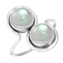 Natural Rainbow Moonstone Women Jewelry 925 Sterling Silver Ring