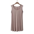 thumbnail image 5 of Dlentnea Women Plus Size Tank Nightgowns Sleeveless Comfortable Breathable Loungewear Soft Sleepwear Dress, 5 of 8