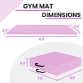 thumbnail image 2 of BalanceFrom Fitness GoGym 6x2' Folding 3 Panel Exercise Mat with Handles, Pink, 2 of 5