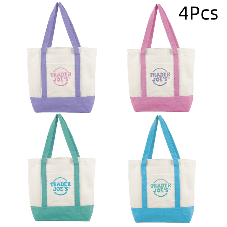 Trader Joe's Mini Tote Bag Pastel - 2025 Latest Canvas Tote
