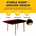 thumbnail image 4 of Dark Red Black Ombre Table Cloths for 3 Foot Rectangle Tables, Modern Abstract Art Striped Gradient Patio Waterproof Elastic Fitted Tablecloths, Washable Rectangular Table Cover for Camping, 4 of 8