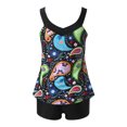 thumbnail image 4 of Gibobby Conjunto de traje de baño de bikini Mujer Bañadores Tankini 2 Piezas Traje de baño normal Talle Trajes de baño Deportes Vacaciones Sexy / Con Tir(A,G), 4 of 5