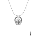 thumbnail image 2 of Delight Jewelry Silvertone Domed Black RDH Miracles Ring Charm Necklace, 18", 2 of 4