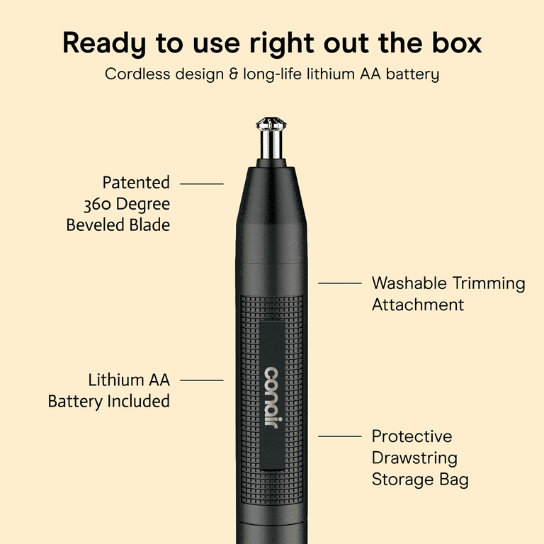 ConairMAN Ear and Nose Trimmer, 360-Degree Blade photo 4