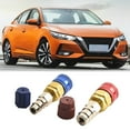 thumbnail image 1 of BUYISI Car A/C Air Condition Quick Coupler with Cap Low/High R134 Blue+Red Extension Adapter For Type A/C Manifold Gauge (R134A), 1 of 5