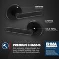 thumbnail image 3 of Matte Front Door Handle with Lock Reversible Square Exterior/Interior Door Handles with Lock Keyed Entry Door Lever for Front Door Bedroom Bathroom & Office Modern Home Decor, 3 of 9