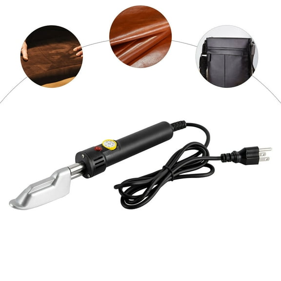 Corded Electric Mini Iron Mini Leather Iron for Leather Clothes Shoes 120W 110v  Black