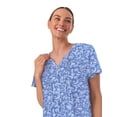 thumbnail image 6 of Aria Women’s Short Sleeve Split Neck Sweater Knit Nightgown, Sizes XS-5X, 6 of 7