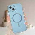thumbnail image 4 of Magnetic Case for iPhone 13 Phone Case for Women, [Adaptation with Magsafe] Matte Luxury Soft Metallic Luster Design for iPhone 13 6.1'' with Camera Protector-Blue, 4 of 13