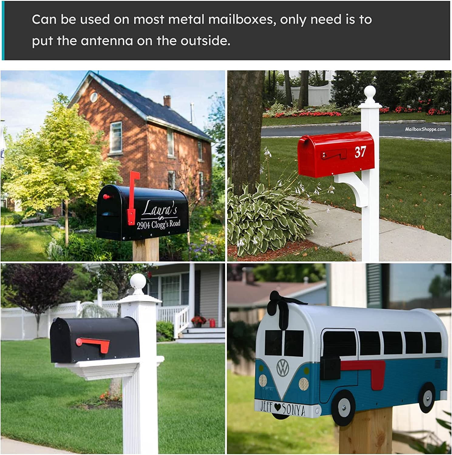 Mailbox Notification System, 200ft Wireless Mailbox Alarm, Instant Alert, Easy DIY Installation, for Metal Mailbox, Curbside Mailbox
