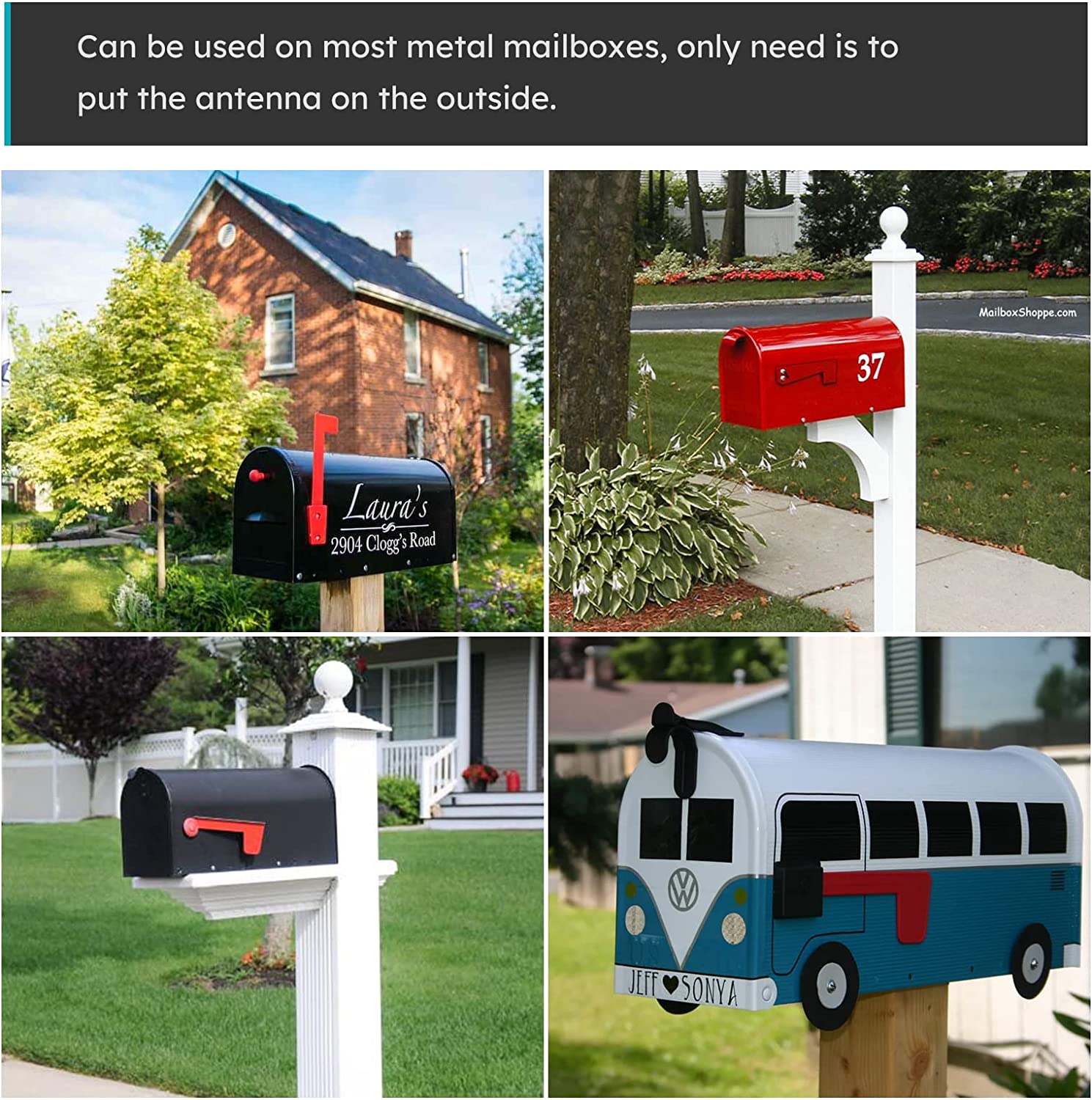 MANCHE Mailbox Notification System, 200ft Wireless Mailbox Alarm, Instant  Alert, Easy DIY Installation, for Metal Mailbox, Curbside Mailbox 