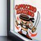 thumbnail image 1 of Adhesivos de pared Ninja Cappuccino Assassin, taza de café, PVC, 1 of 4