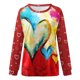 thumbnail image 4 of Mujeres Valentine Tops Sudadera con cuello redondo Jersey ligero Blusa cómoda Pompotops gfhjh18302, 4 of 6