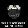thumbnail image 4 of EGO PAD1800 Nexus Escape 180W Inverter with Pure Sine Wave, USB A/C Included, Battery and Charger Not Included 180W Nexus Power Inverter(NO BATTERY/CHARGER), 4 of 9