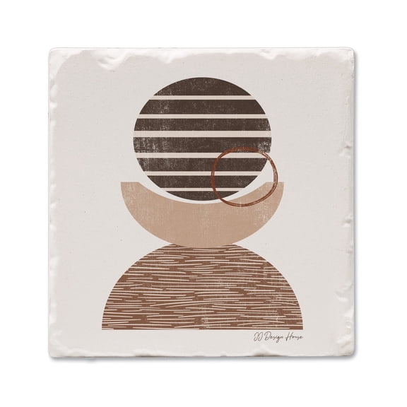 Thirstystone Geo Mocha Single Tumbled Tile Stone Coaster Create Your Own Set