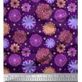thumbnail image 1 of Soimoi Purple Rayon Fabric Multicolor Mandala Print Fabric by Yard 56 Inch Wide, 1 of 3