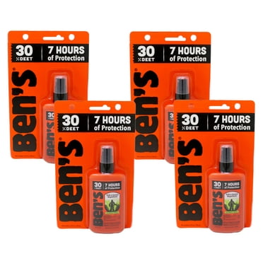 Ben's Tick & Insect Repellent 30% Deet, Orange, 3.4 Ounce - 4 Pack