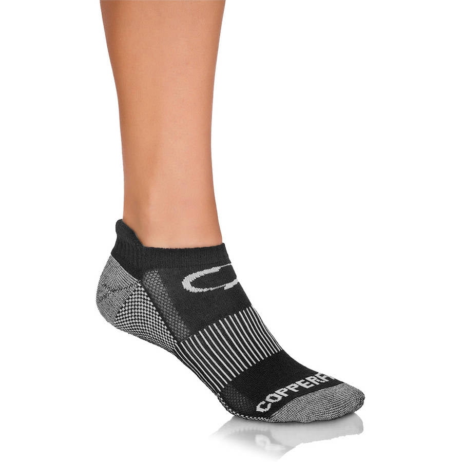 Copper Infused Athletic Cushion Ankle Quarter Socks Moisture-wicking Low Cut Socks for Mens and Womens